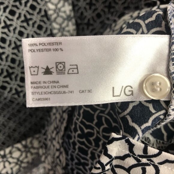 SUNG BY ALFRED SUNG BLOSE WHITH BUTTONS DOWN in size large - Picture 6 of 6